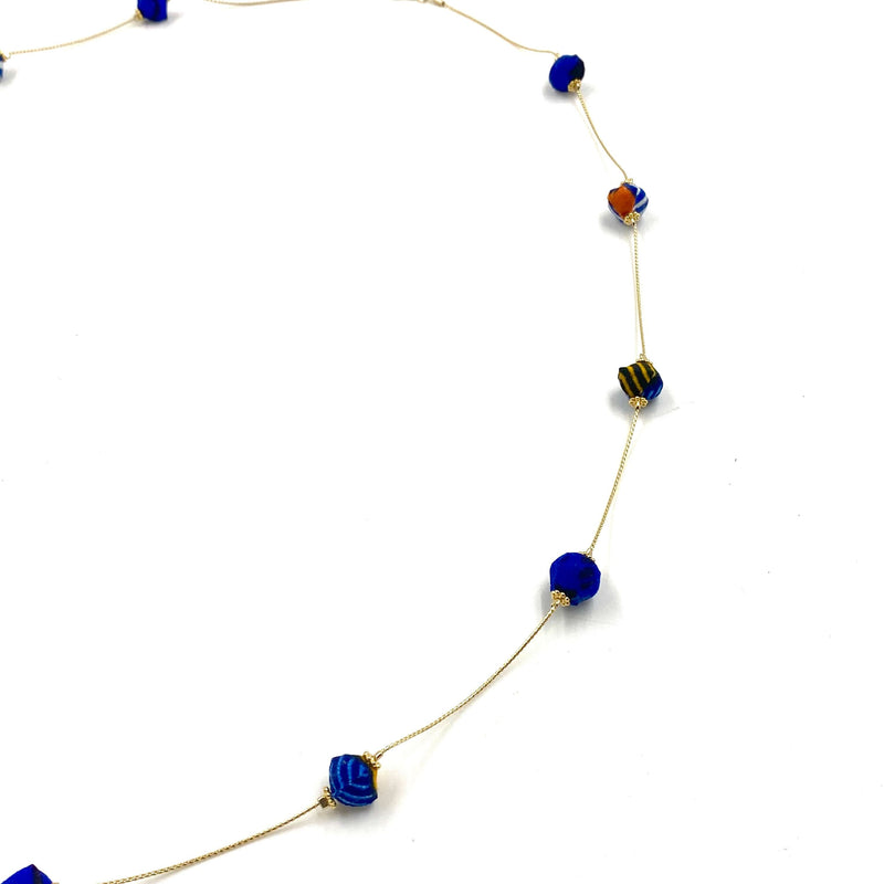 Star necklace -Blue & White-