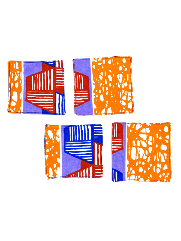Coaster (set of 4) --Suto cane orange-