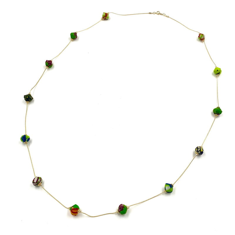 Star necklace -Green & Red-