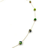 Star necklace -Green & Red-