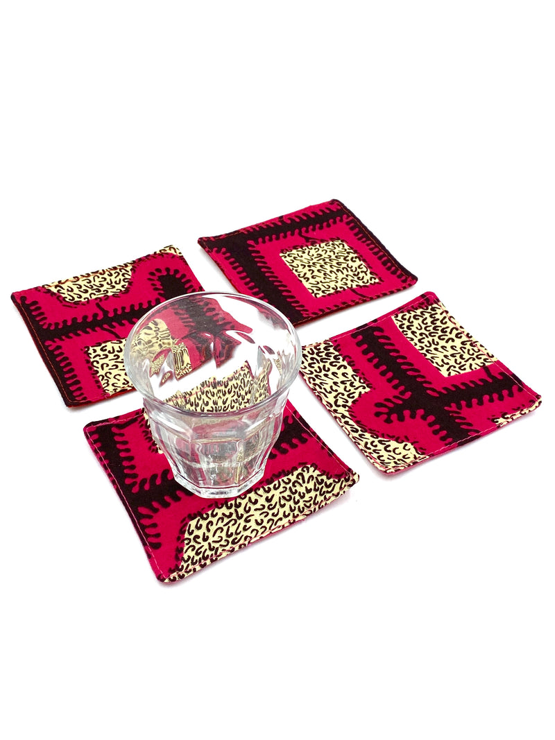 Coasters (set of 4) -Clying pink-