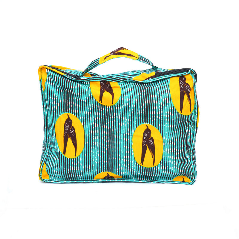 Storage pouch 3 -piece set -Swallow Turquoise & Yellow-