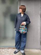 FUROSHIKI (L) - 幾何学・藍ノ刻み・グリーン -