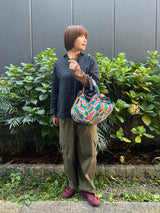 FUROSHIKI (L) - 幾何学・藍ノ刻み・グリーン -