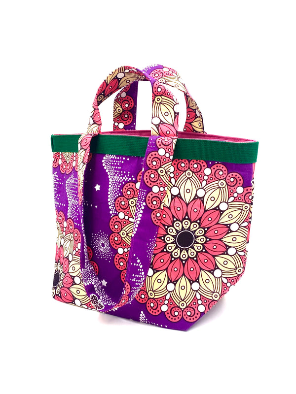 Fabric Booktote -Flower blooming in the Milky Way-