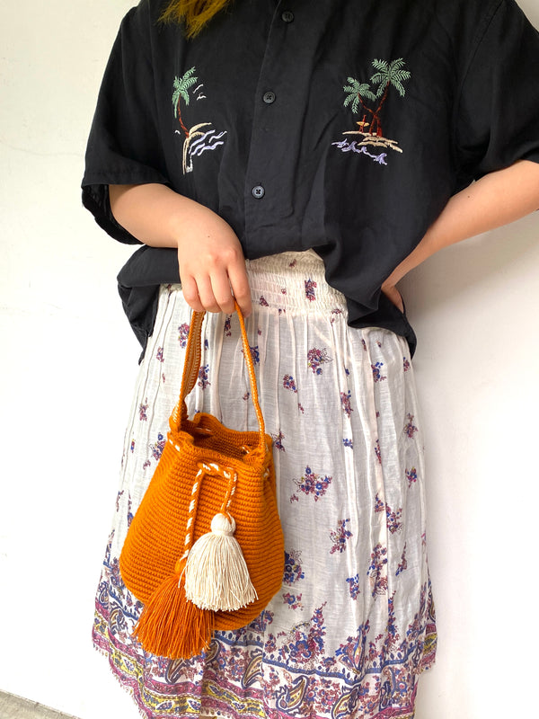 Mochira Simple Handbag -Orange-