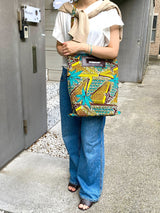 Akello Bag 4WAY 38  -Tropical palm trees / yellow--