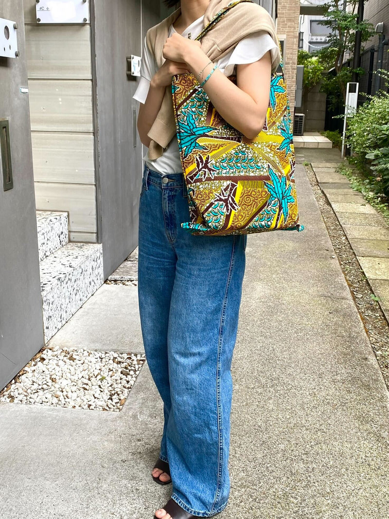 Akello Bag 4WAY 38  -Tropical palm trees / yellow--