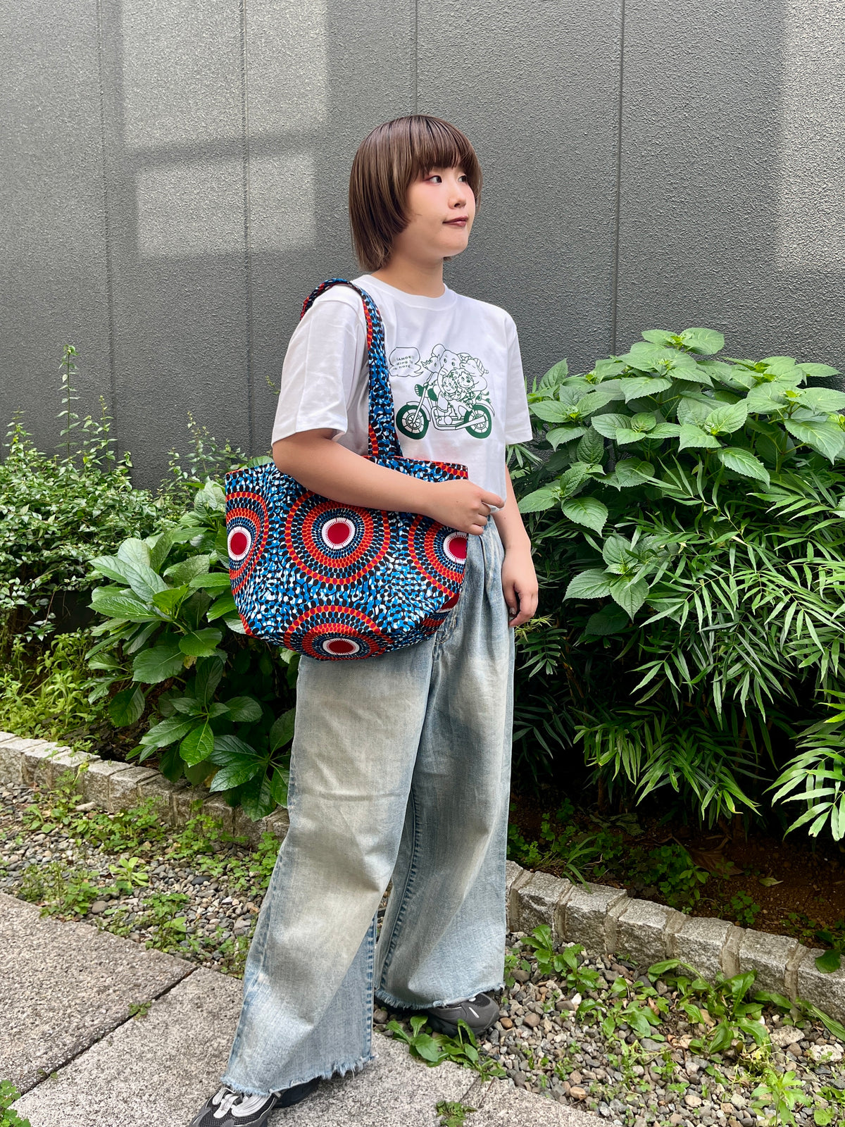 ビッグマルシェバッグ　2way フリルなし　6ポケット　ターコイズ ビッグマルシェバッグ 2way フリルなし 6ポケット ターコイズ アイ