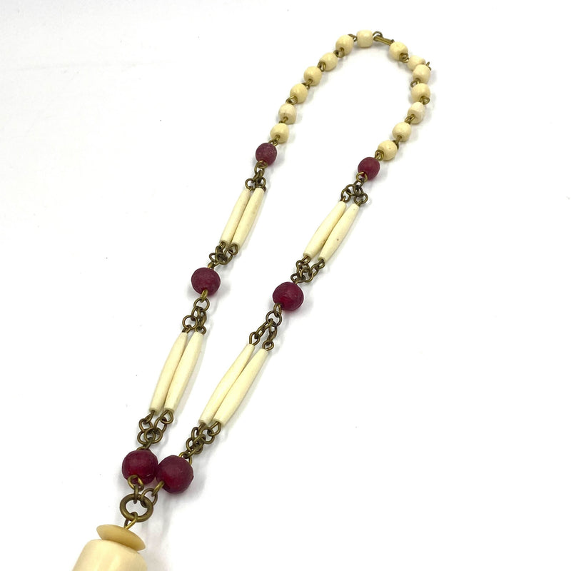 African Art Necklace L -ancient archeological sites-