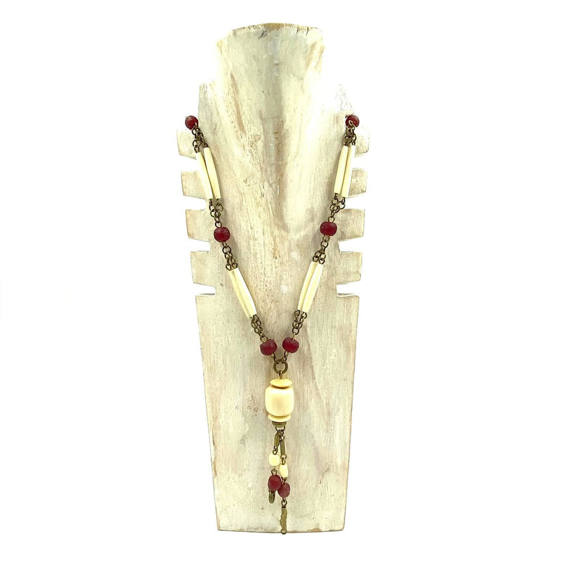 African Art Necklace L -ancient archeological sites-