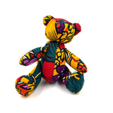 アフリカンプリント・テディベアw/ギフトバッグ - ナイト・ジャングル -