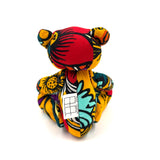 アフリカンプリント・テディベアw/ギフトバッグ - ナイト・ジャングル -