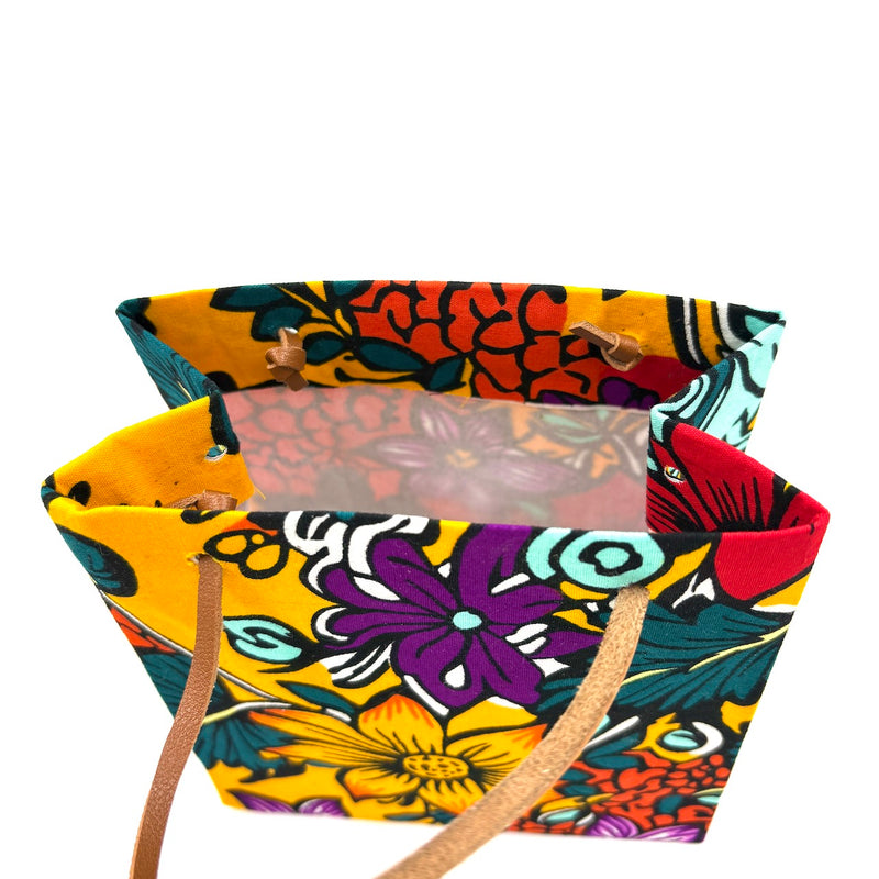 アフリカンプリント・テディベアw/ギフトバッグ - ナイト・ジャングル -