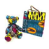 アフリカンプリント・テディベアw/ギフトバッグ - トロピカル・パッチ -