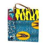 アフリカンプリント・テディベアw/ギフトバッグ - トロピカル・パッチ -