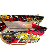 アフリカンプリント・テディベアw/ギフトバッグ - ローズ・サークル -