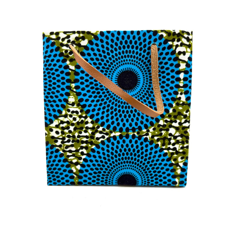 アフリカンプリント・テディベアw/ギフトバッグ - スカイ・ポップ -