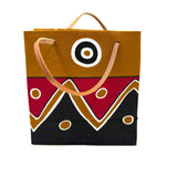 アフリカンプリント・テディベアw/ギフトバッグ - ルビー・トワイライト -