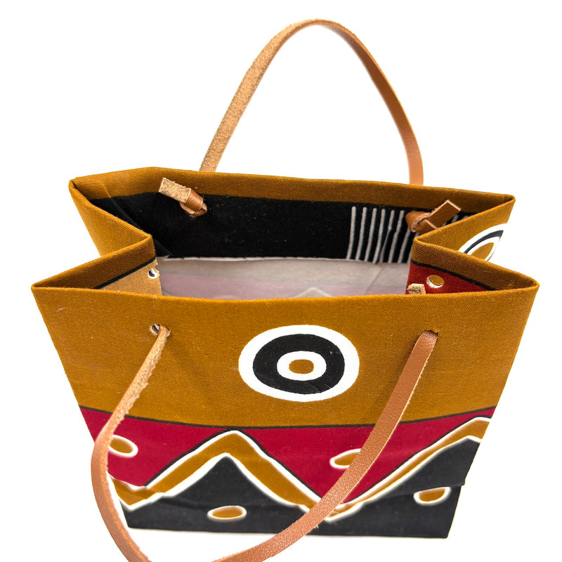 アフリカンプリント・テディベアw/ギフトバッグ - ルビー・トワイライト -