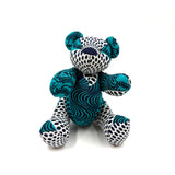 アフリカンプリント・テディベアw/ギフトバッグ - オーシャン・スピリット -