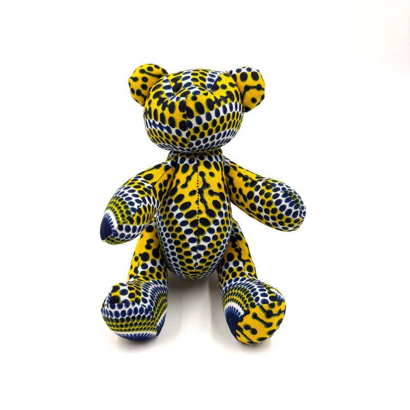 アフリカンプリント・テディベアw/ギフトバッグ - サバンナ・ドット -