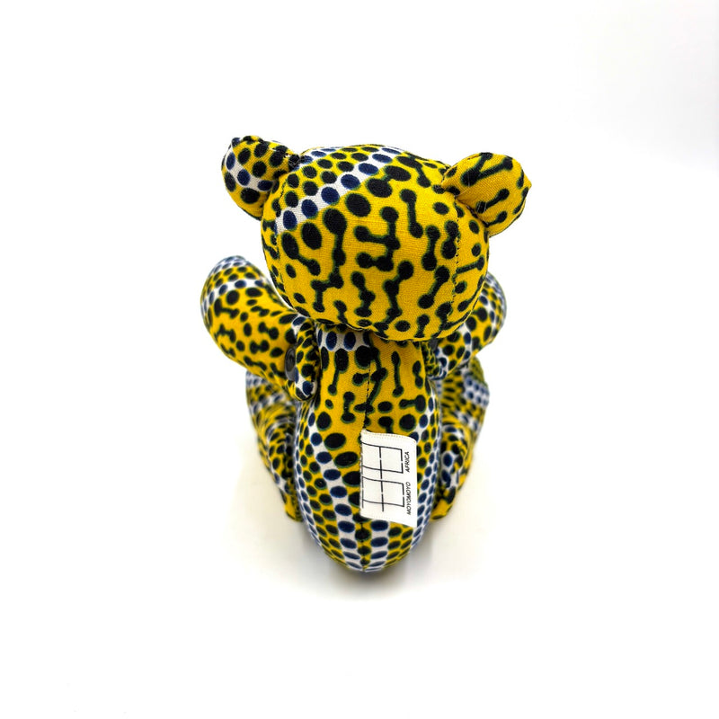 アフリカンプリント・テディベアw/ギフトバッグ - サバンナ・ドット -