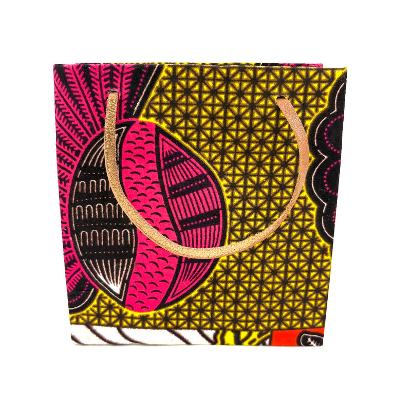 アフリカンプリント・テディベアw/ギフトバッグ - サバンナ・ドット -