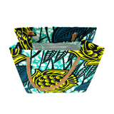 アフリカンプリント・テディベアw/ギフトバッグ - ブルー・エナジー -