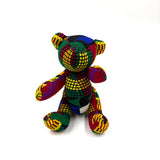 アフリカンプリント・テディベアw/ギフトバッグ - アフリカン・カーニバル -