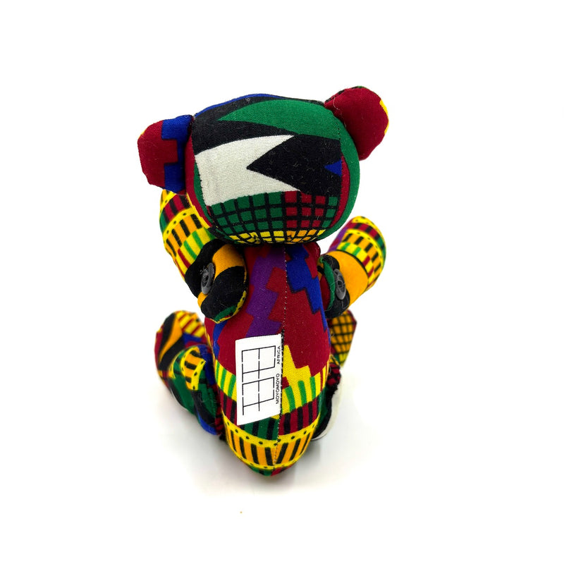 アフリカンプリント・テディベアw/ギフトバッグ - アフリカン・カーニバル -