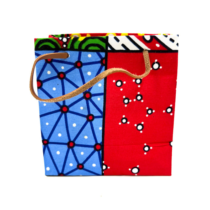 アフリカンプリント・テディベアw/ギフトバッグ - アフリカン・カーニバル -