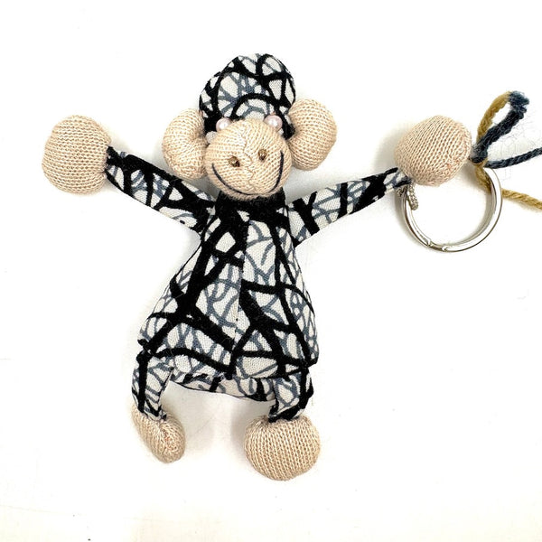 チンパンジーキーホルダー - モノクロジャングル -