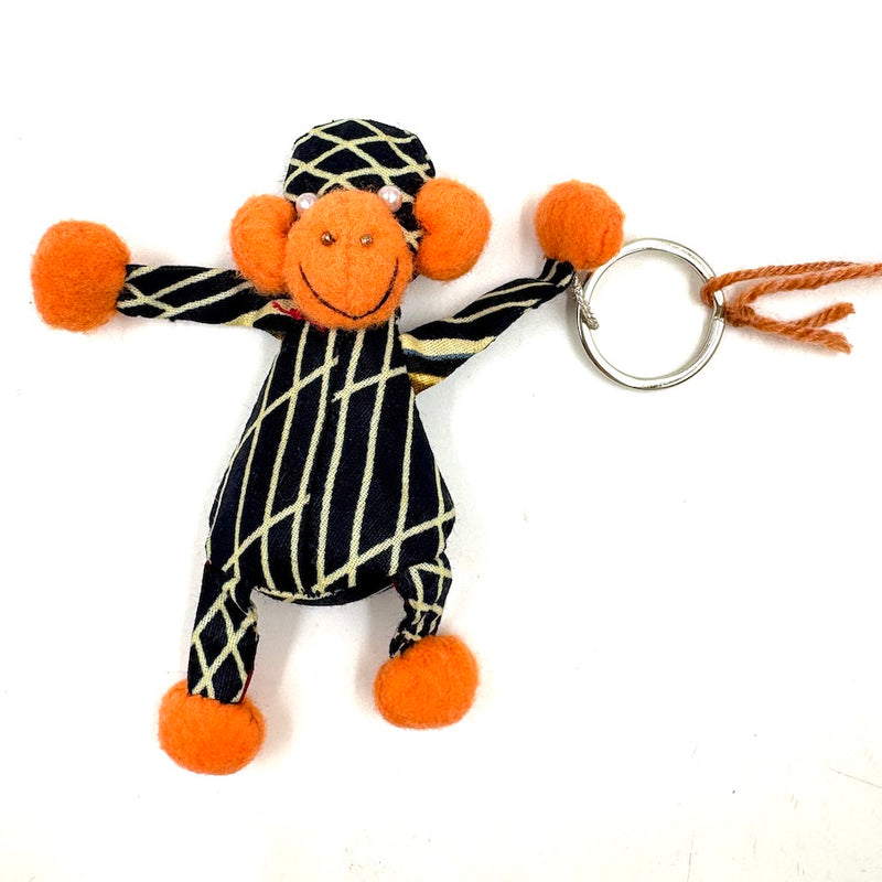 チンパンジーキーホルダー - オレンジストライプ -