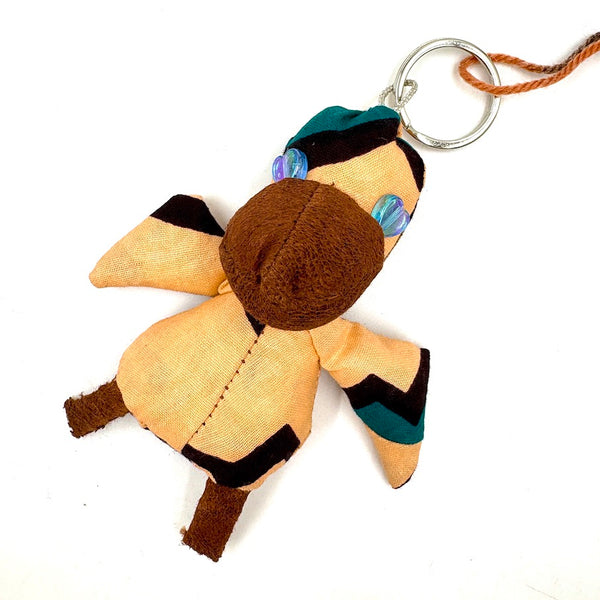 ハシビロコウ・バーククロス・キーホルダー - ミルクカフェ -