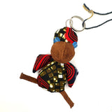 ハシビロコウ・バーククロス・キーホルダー - ルビーチェック -