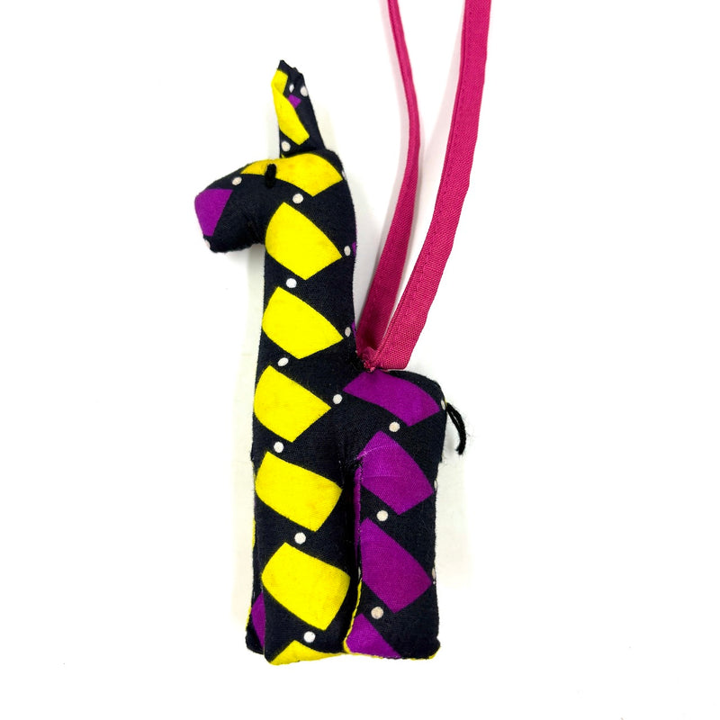 アニマルドール・チャーム・キリン - レモンチェック -