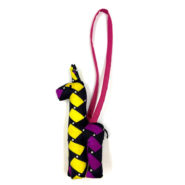 アニマルドール・チャーム・キリン - レモンチェック -