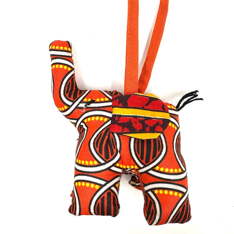 アニマルドール・チャーム・ゾウ  - サンセットレッド -