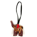 アニマルドール・チャーム・ゾウ  - ルビーブラウン -