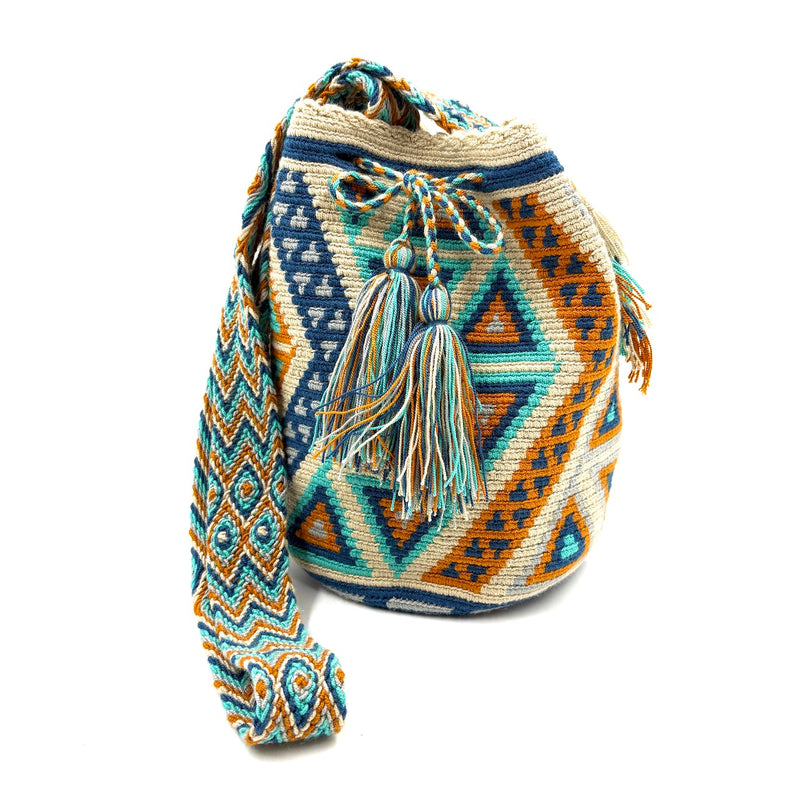 モチーラ・ドスエブラス L - ライトブルー＆ブラウン -