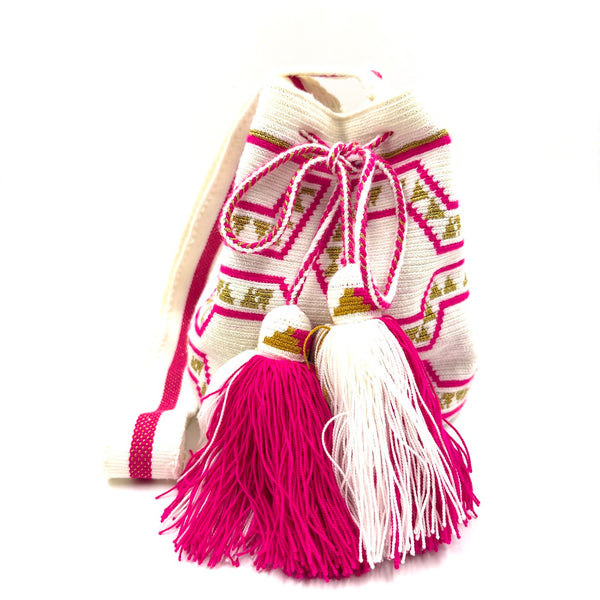 モチーラ・ウナエブラ・スパークル M - ホワイト＆ピンク -