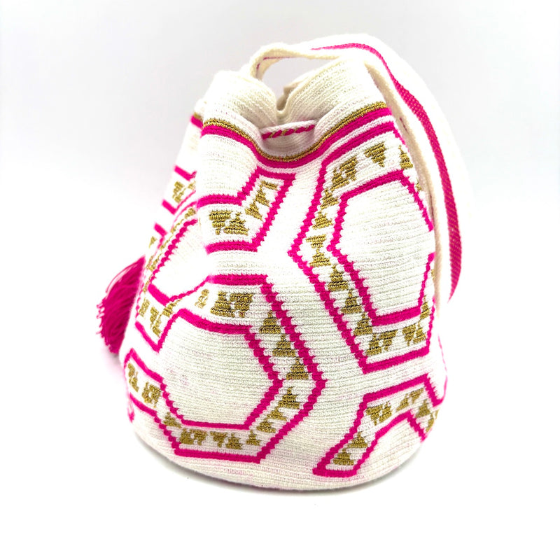 モチーラ・ウナエブラ・スパークル M - ホワイト＆ピンク -