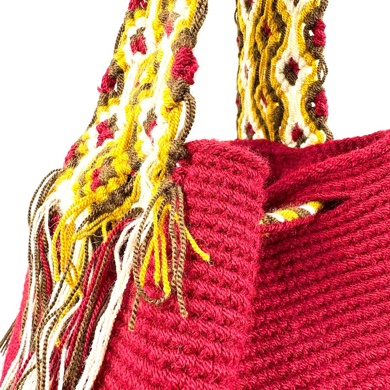 モチーラ・フリンジ・ハンドバッグ - レッド -