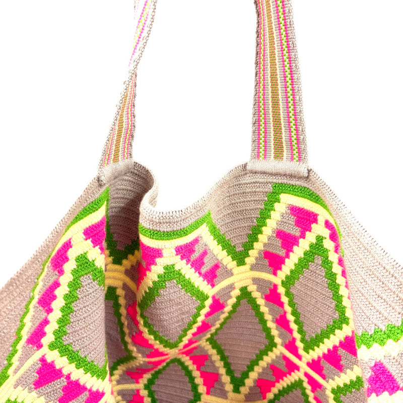 ススバッグ - ピンク＆グリーン -