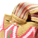 モチーラ・ウナエブラ・スパークルS - ライトブラウン＆ローズ -