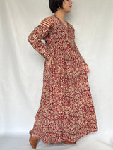 No.49【saruche】ショルダーパッチカシュクールワンピース - レッド -