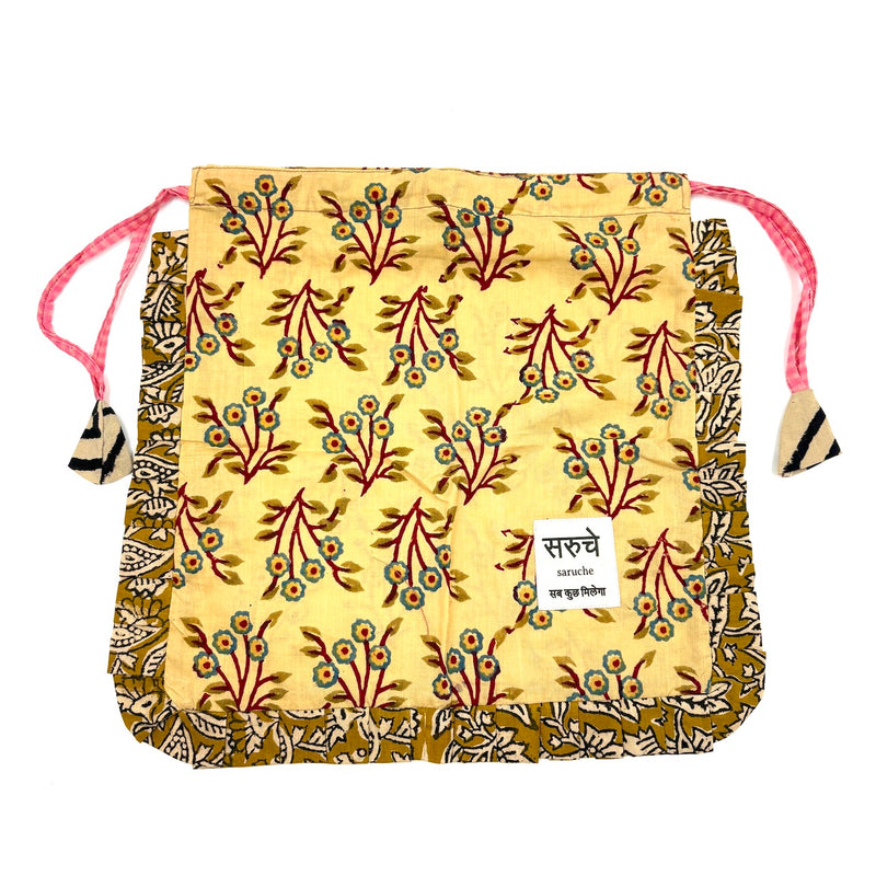 【saruche】ショッパーバッグM - ハニー・フラワー -