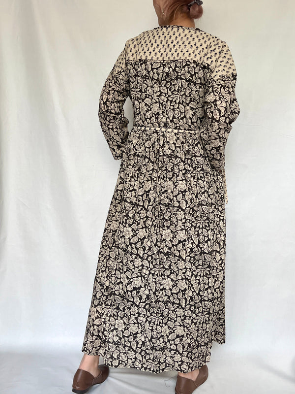 No.46【saruche】ショルダーパッチカシュクールワンピース - ブラック -