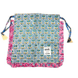 【saruche】ショッパーバッグM - ブルー・ブルーム -